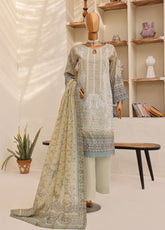 Ever Green By Schick Digital Embroidered Lawn 3 Piece Unstitched Suit SDH25EG DD-04