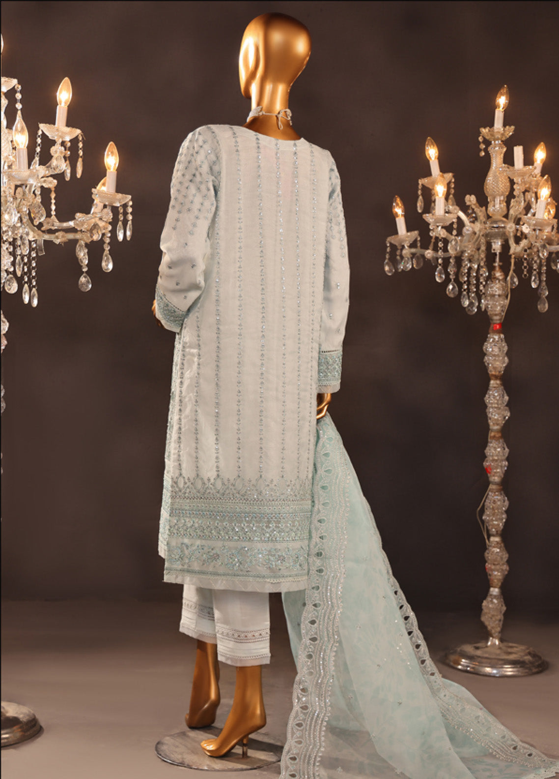 Falsafaa By HZ Textile Embroidered Organza 3 Piece Stitched Suit HZ25FV5 HZK-175 SBLU Falsafaa By HZ Textile Embroidered Organza 3 Piece Stitched Suit HZ25FV5 HZK-175 SBLU