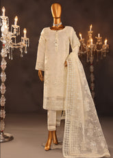 Falsafaa By HZ Textile Embroidered Organza 3 Piece Stitched Suit HZ25FV5 HZK-197 CRM