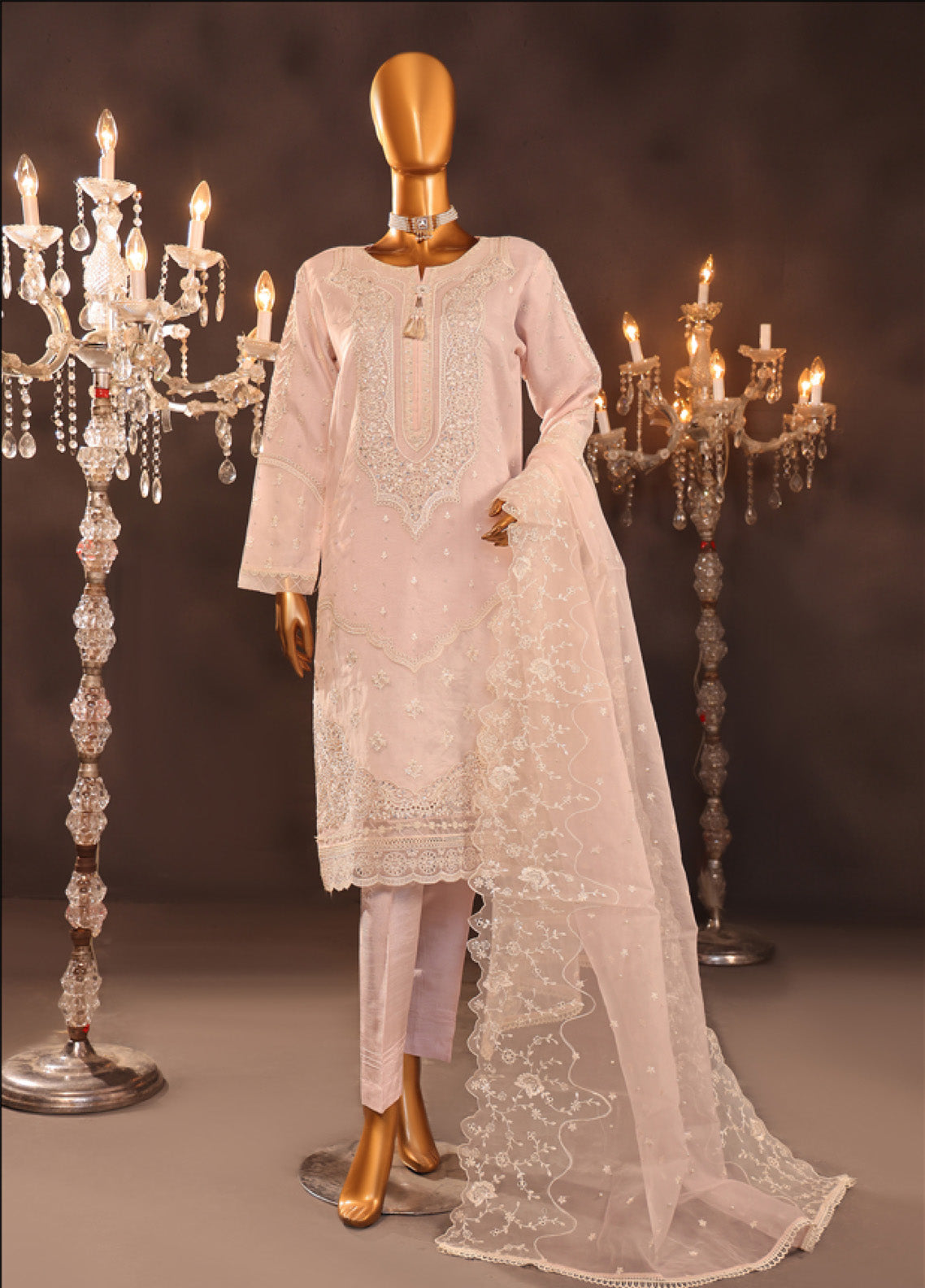 Falsafaa By HZ Textile Embroidered Organza 3 Piece Stitched Suit HZ25FV5 HZK-92 PTL Falsafaa By HZ Textile Embroidered Organza 3 Piece Stitched Suit HZ25FV5 HZK-92 PTL
