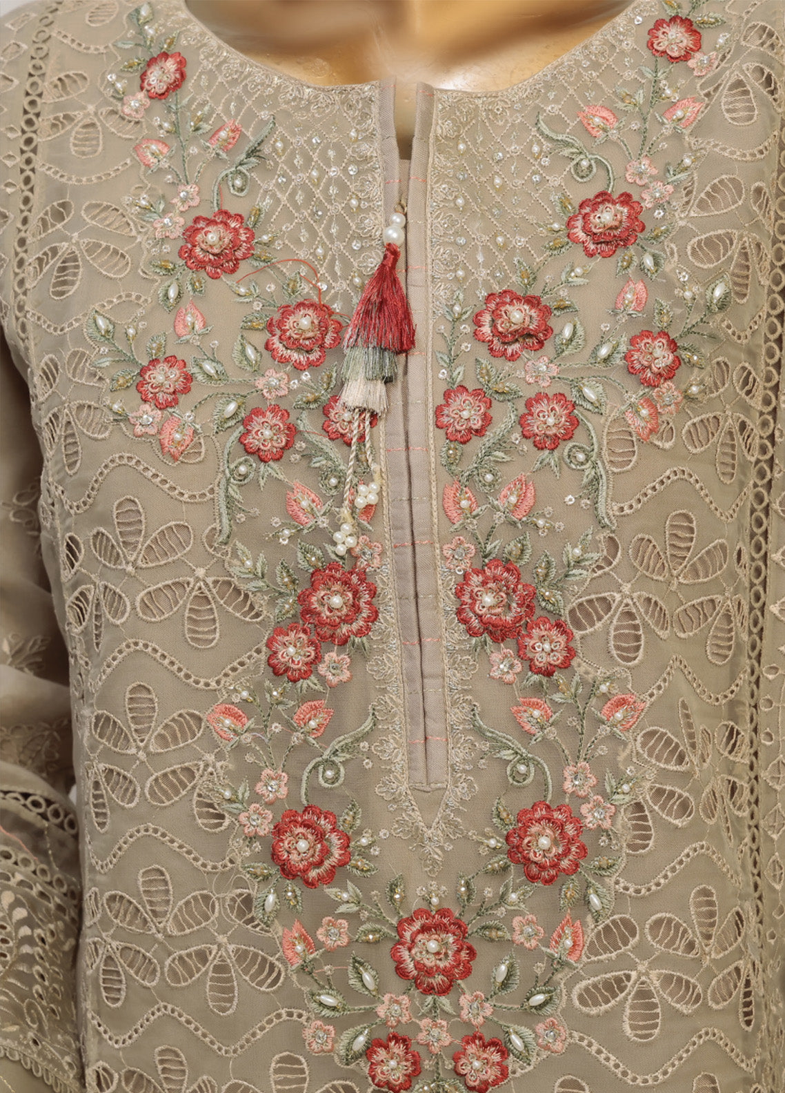 Falsafaa By HZ Textile Embroidered Organza 3 Piece Stitched Suit HZ25FV6 HZK-178 CAMEL BROWN Falsafaa By HZ Textile Embroidered Organza 3 Piece Stitched Suit HZ25FV6 HZK-178 CAMEL BROWN