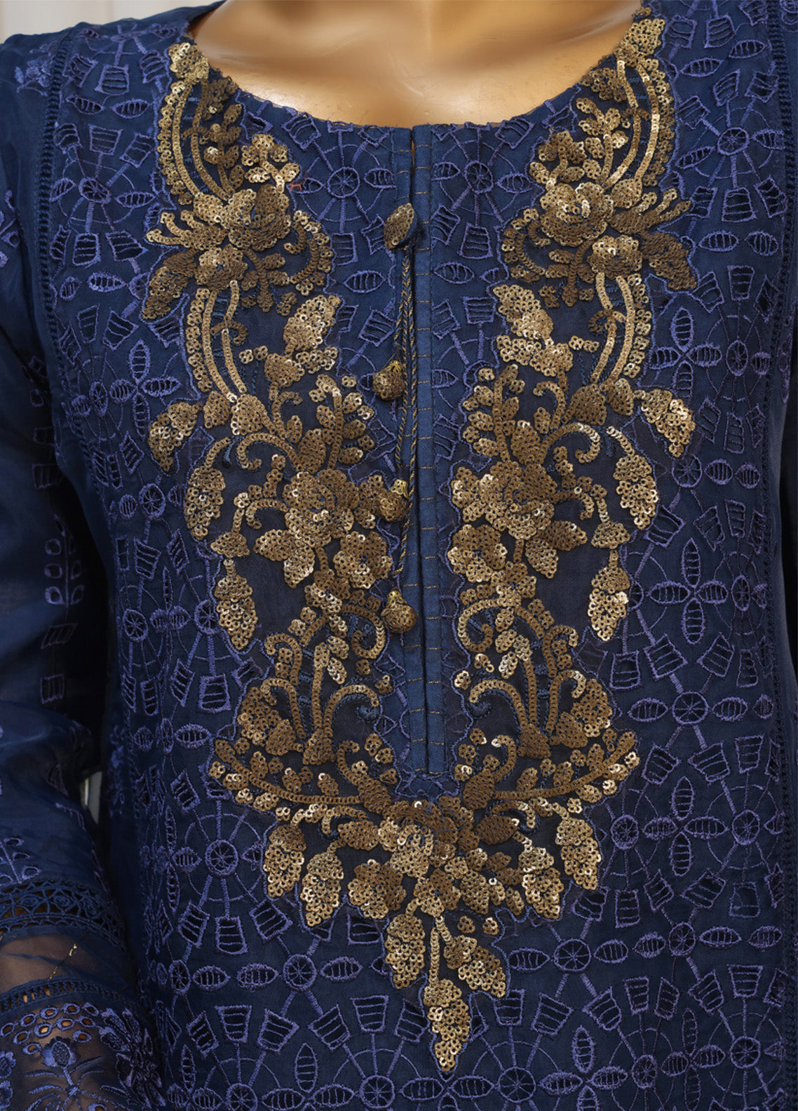 Falsafaa By HZ Textile Embroidered Organza 3 Piece Stitched Suit HZ25FV6 HZK-178 NAVY Falsafaa By HZ Textile Embroidered Organza 3 Piece Stitched Suit HZ25FV6 HZK-178 NAVY