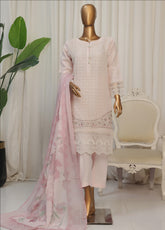 Falsafaa By HZ Textile Embroidered Organza 3 Piece Stitched Suit HZ25FV6 HZK-179 POWDER PINK