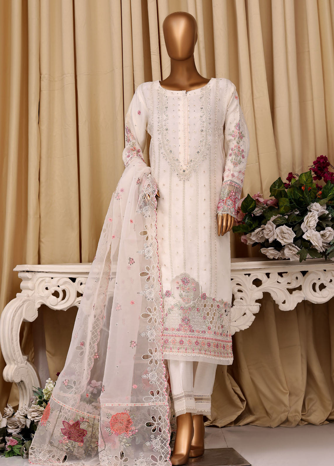 Falsafaa By HZ Textile Formal Embroidered Organza 3 Piece Stitched Suit HZ25FFMOV7 HZK-219-A Falsafaa By HZ Textile Formal Embroidered Organza 3 Piece Stitched Suit HZ25FFMOV7 HZK-219-A