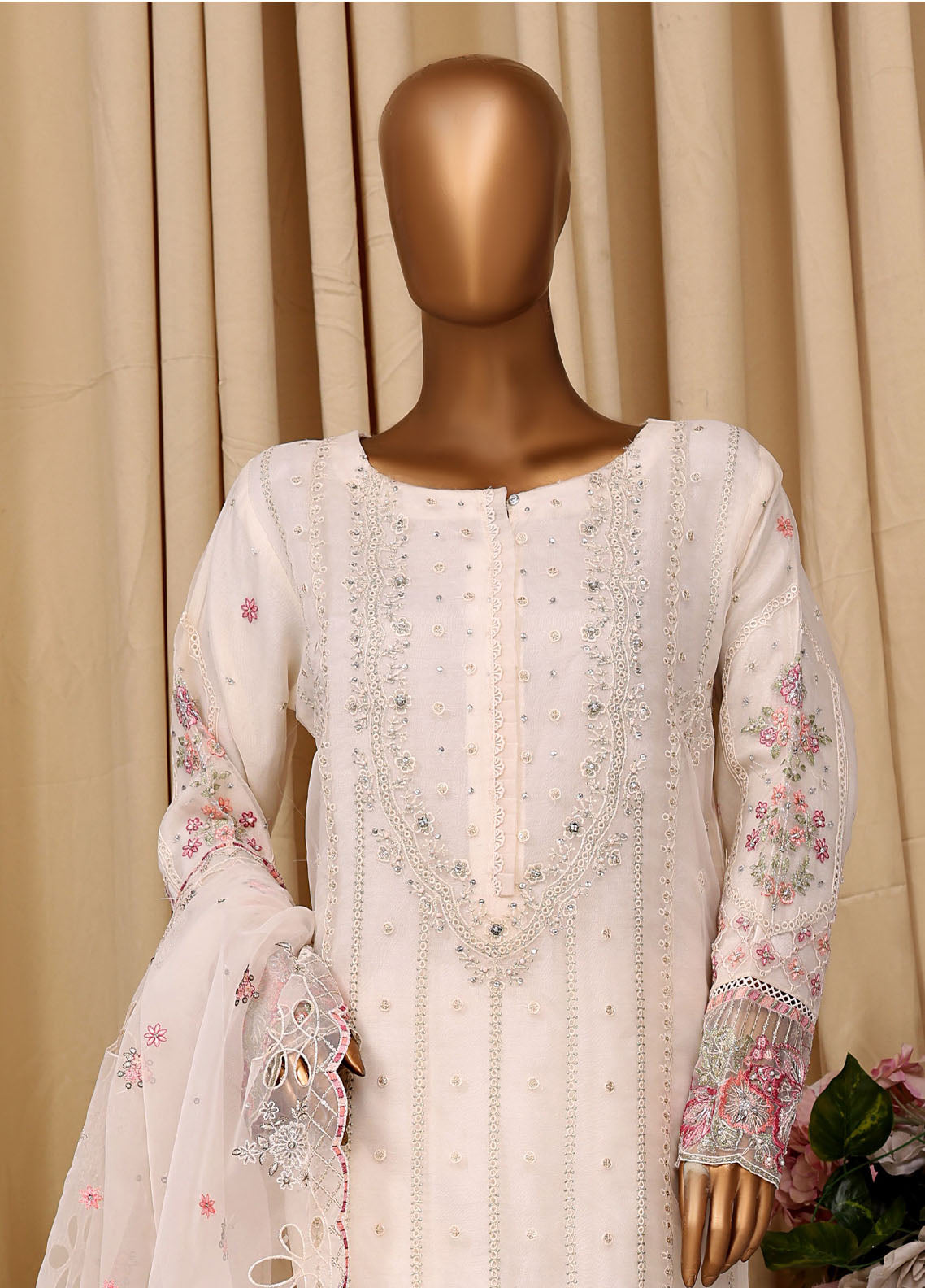 Falsafaa By HZ Textile Formal Embroidered Organza 3 Piece Stitched Suit HZ25FFMOV7 HZK-219-A Falsafaa By HZ Textile Formal Embroidered Organza 3 Piece Stitched Suit HZ25FFMOV7 HZK-219-A