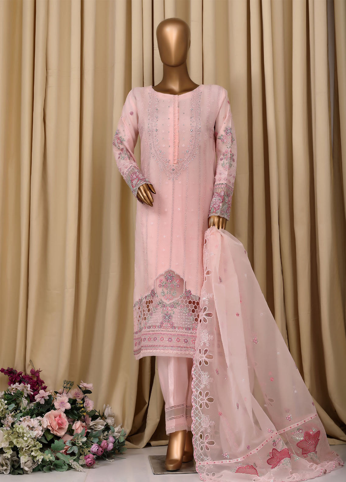 Falsafaa By HZ Textile Formal Embroidered Organza 3 Piece Stitched Suit HZ25FFMOV7 HZK-219-B Falsafaa By HZ Textile Formal Embroidered Organza 3 Piece Stitched Suit HZ25FFMOV7 HZK-219-B