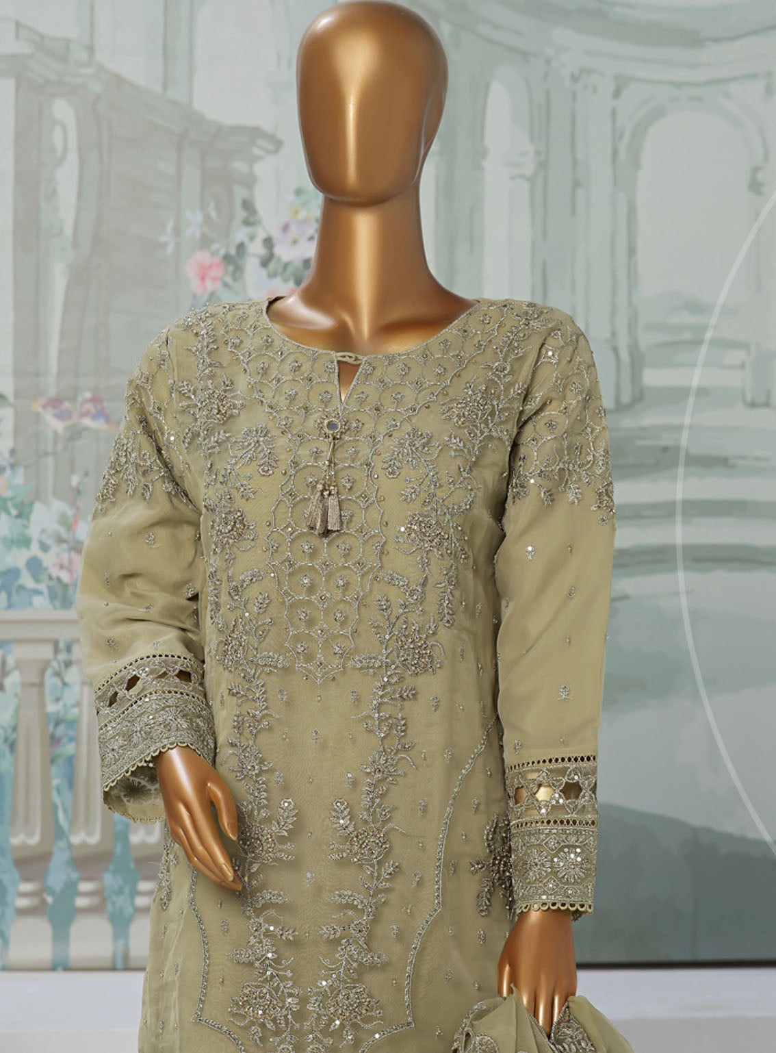 Falsafaa By HZ Textile Formals Embroidered Organza 3 Piece Stitched Suit HZ24FV3 HZK-174-A Falsafaa By HZ Textile Formals Embroidered Organza 3 Piece Stitched Suit HZ24FV3 HZK-174-A