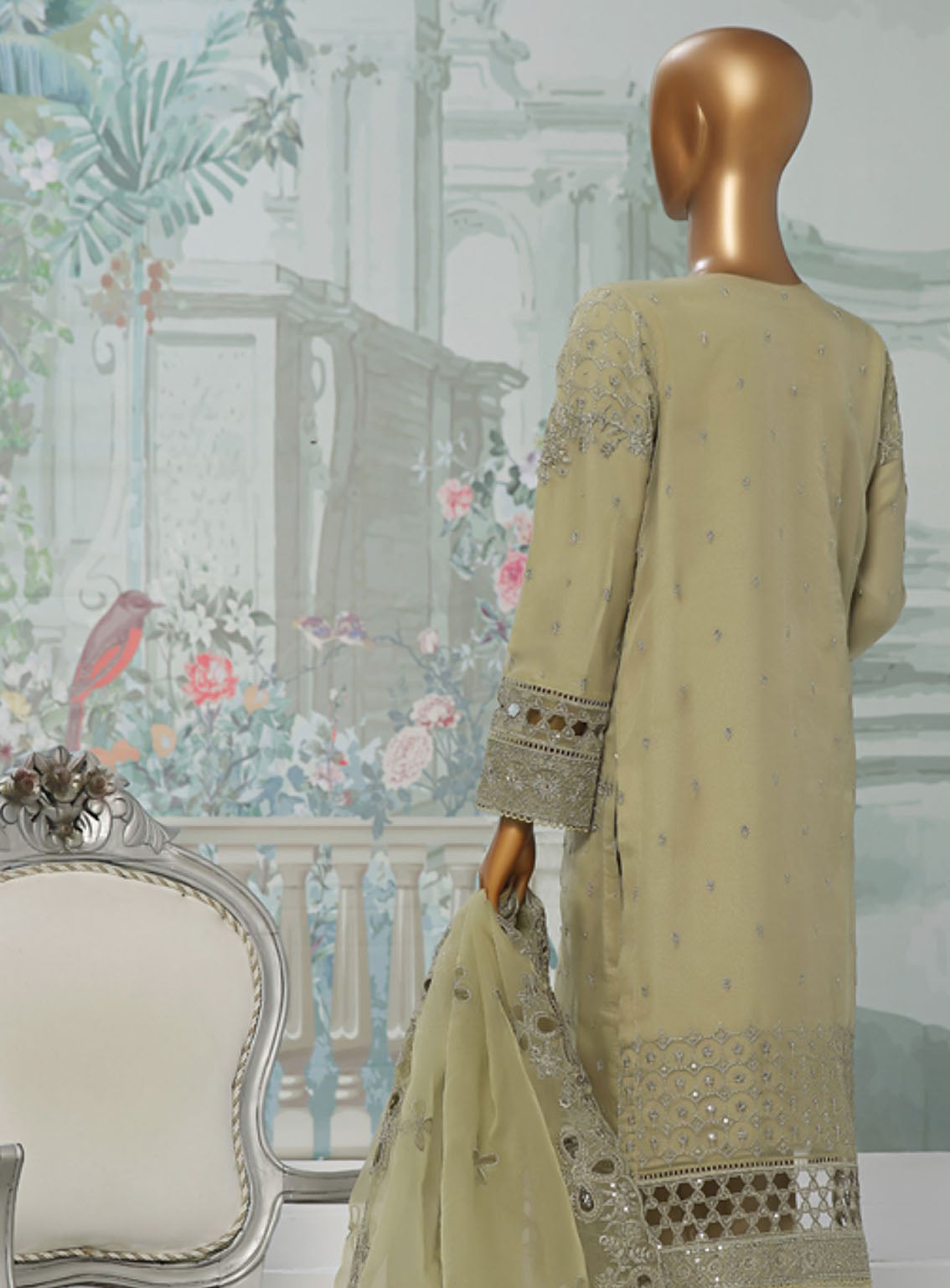 Falsafaa By HZ Textile Formals Embroidered Organza 3 Piece Stitched Suit HZ24FV3 HZK-174-A Falsafaa By HZ Textile Formals Embroidered Organza 3 Piece Stitched Suit HZ24FV3 HZK-174-A