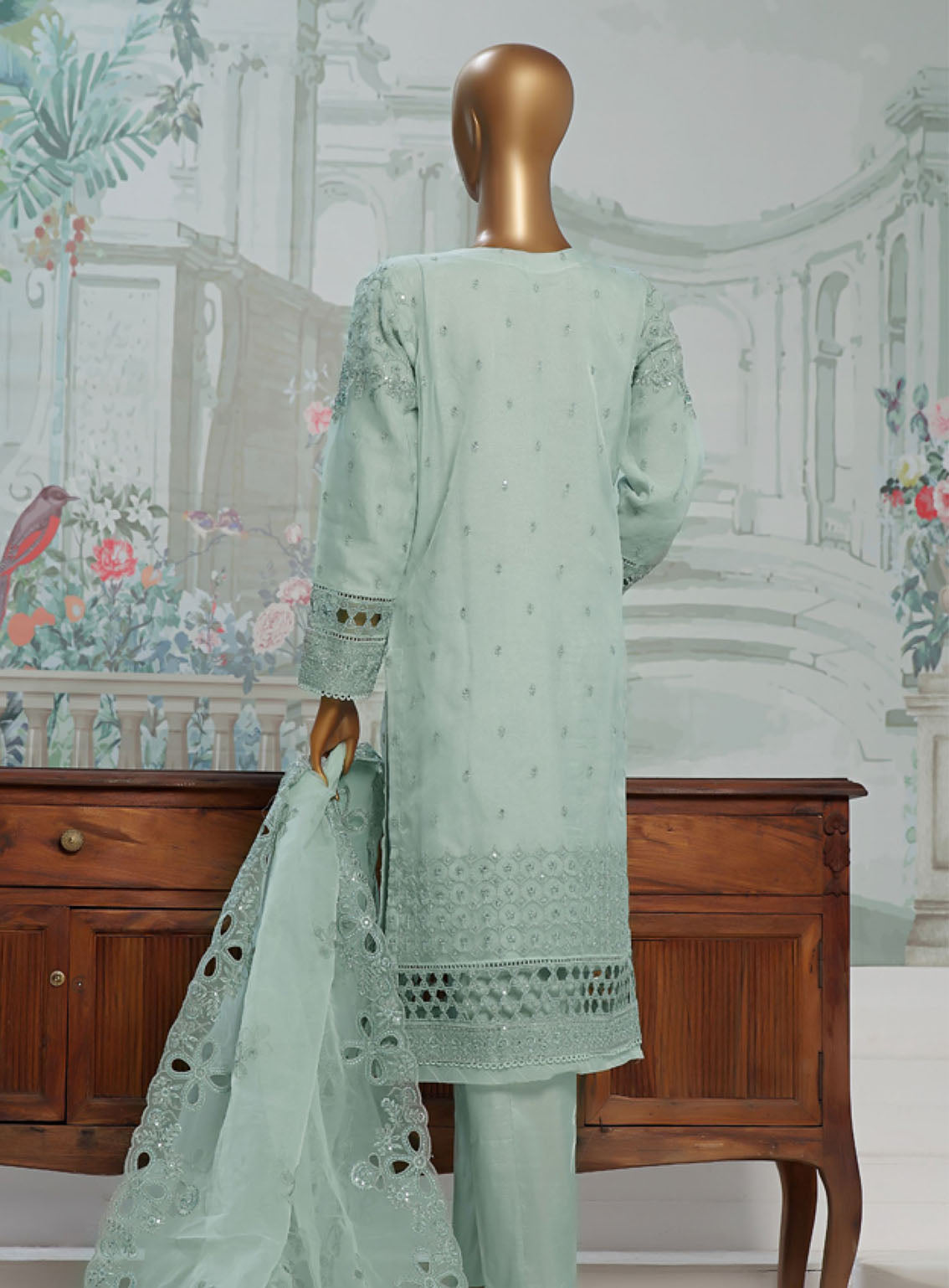 Falsafaa By HZ Textile Formals Embroidered Organza 3 Piece Stitched Suit HZ24FV3 HZK-174-B Falsafaa By HZ Textile Formals Embroidered Organza 3 Piece Stitched Suit HZ24FV3 HZK-174-B