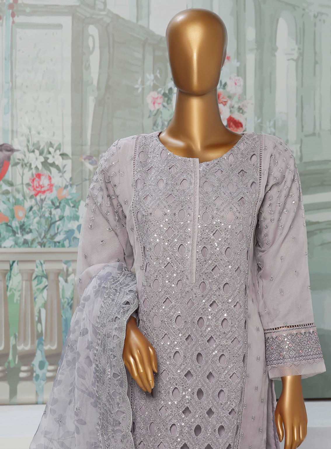Falsafaa By HZ Textile Formals Embroidered Organza 3 Piece Stitched Suit HZ24FV3 HZK-175-A Falsafaa By HZ Textile Formals Embroidered Organza 3 Piece Stitched Suit HZ24FV3 HZK-175-A