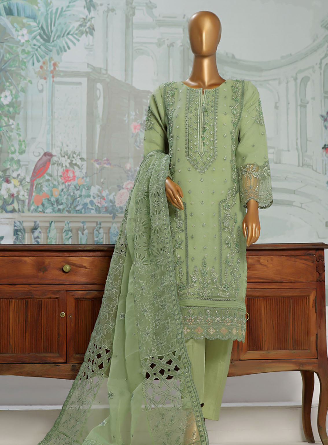 Falsafaa By HZ Textile Formals Embroidered Organza 3 Piece Stitched Suit HZ24FV3 HZK-176-A Falsafaa By HZ Textile Formals Embroidered Organza 3 Piece Stitched Suit HZ24FV3 HZK-176-A