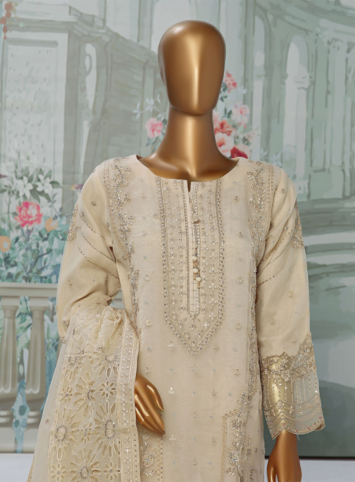 Falsafaa By HZ Textile Formals Embroidered Organza 3 Piece Stitched Suit HZ24FV3 HZK-176-B Falsafaa By HZ Textile Formals Embroidered Organza 3 Piece Stitched Suit HZ24FV3 HZK-176-B