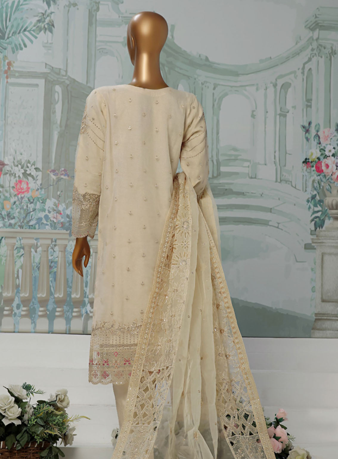 Falsafaa By HZ Textile Formals Embroidered Organza 3 Piece Stitched Suit HZ24FV3 HZK-176-B Falsafaa By HZ Textile Formals Embroidered Organza 3 Piece Stitched Suit HZ24FV3 HZK-176-B