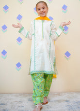 Farshi By Shanzey Embroidered Lawn Cotton Suits Stitched 3 Piece For Girls S25FLE SHK-4431