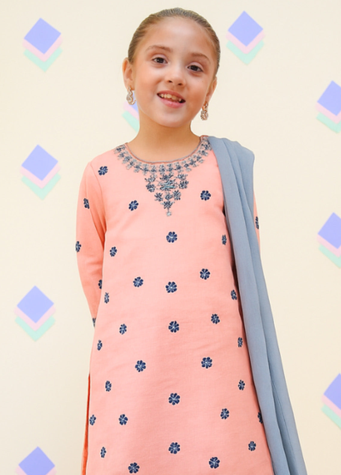 Farshi By Shanzey Embroidered Lawn Cotton Suits Stitched 3 Piece For Girls S25FLE SHK-4437 Farshi By Shanzey Embroidered Lawn Cotton Suits Stitched 3 Piece For Girls S25FLE SHK-4437