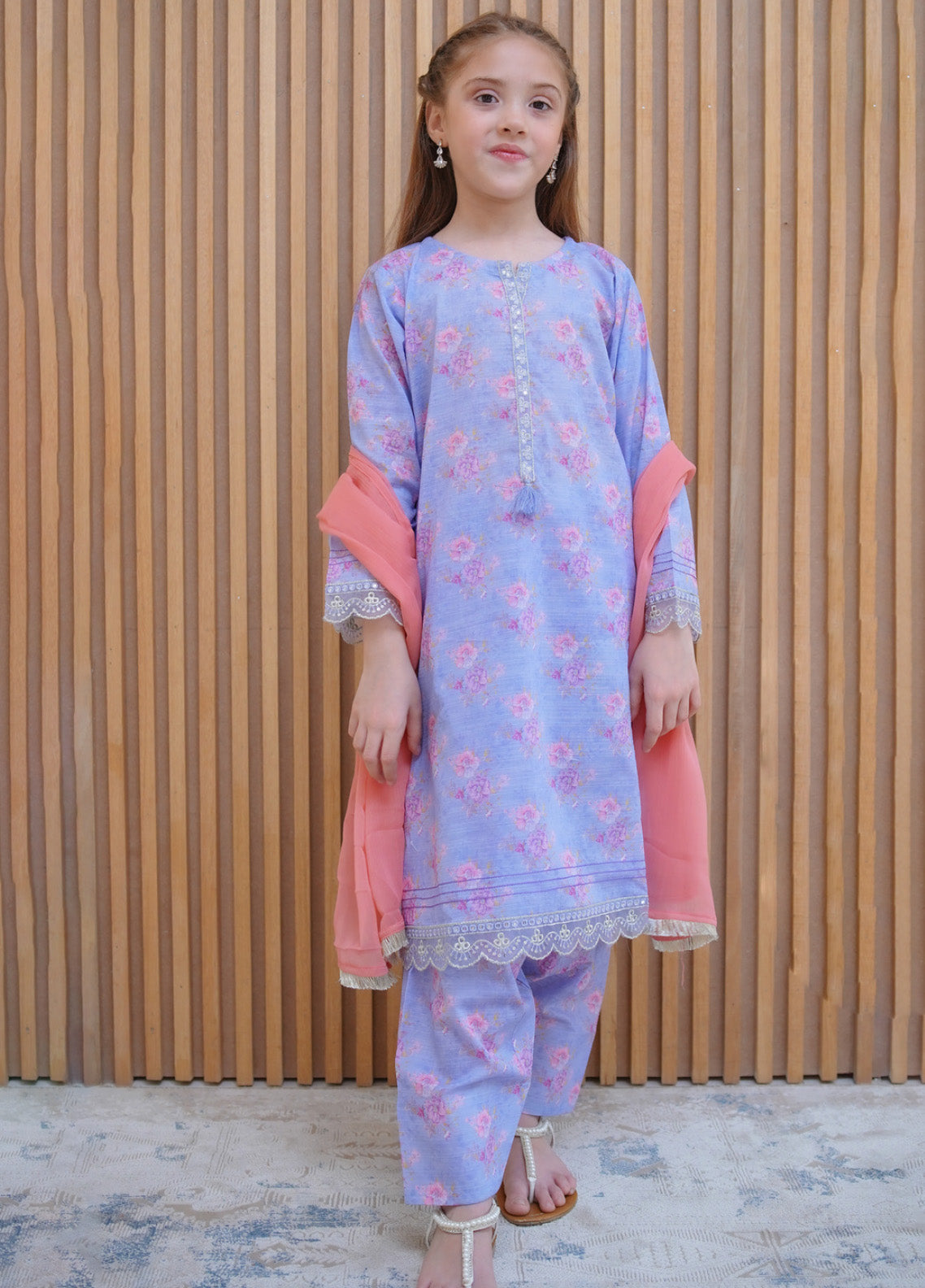 Farshi By Shanzey Embroidered Lawn Suits Stitched 3 Piece For Girls S25FLE SHK-4424 Farshi By Shanzey Embroidered Lawn Suits Stitched 3 Piece For Girls S25FLE SHK-4424