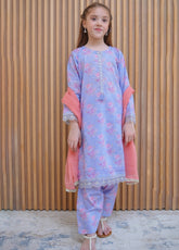 Farshi By Shanzey Embroidered Lawn Suits Stitched 3 Piece For Girls S25FLE SHK-4424