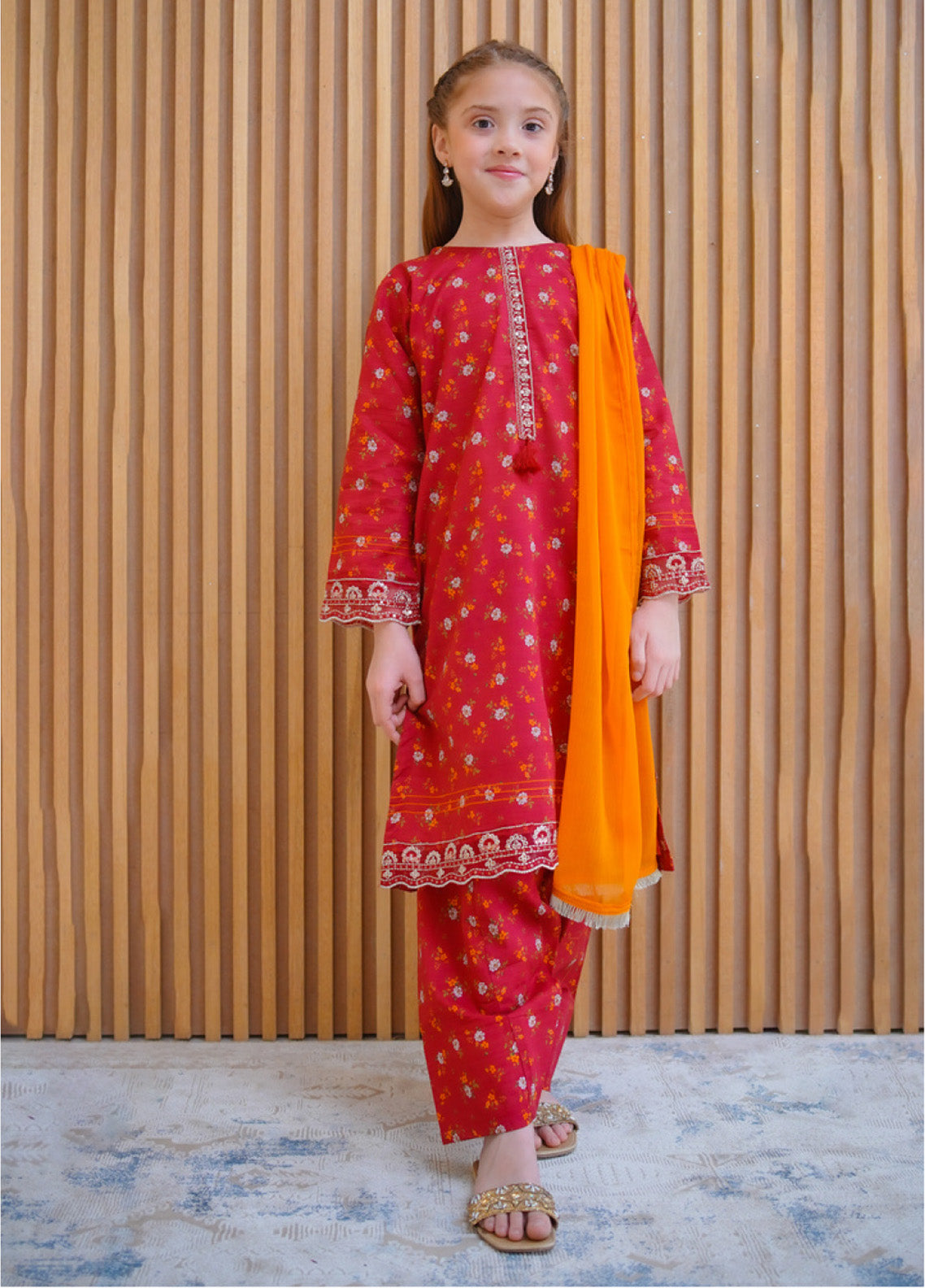 Farshi By Shanzey Embroidered Lawn Suits Stitched 3 Piece For Girls S25FLE SHK-4426 Farshi By Shanzey Embroidered Lawn Suits Stitched 3 Piece For Girls S25FLE SHK-4426