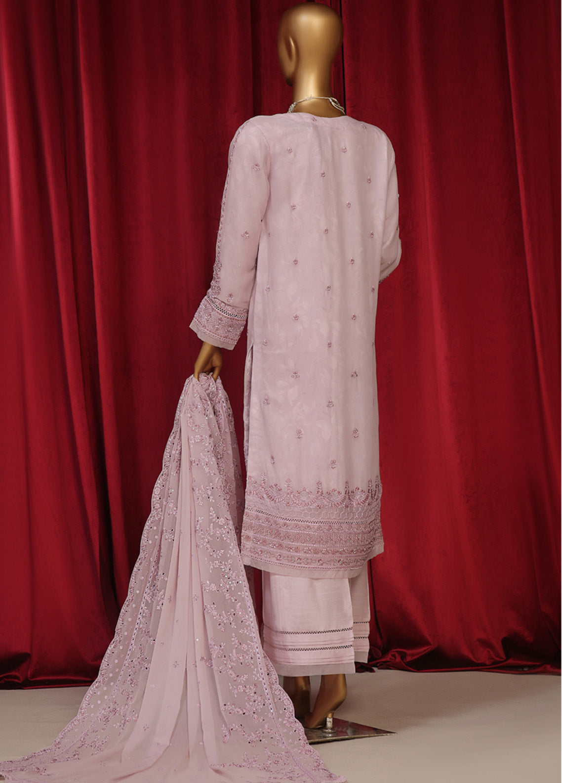 Fasaane By HZ Textile Embroidered Chiffon 3 Piece Stitched Suit HZ24F HZK-194-LC Fasaane By HZ Textile Embroidered Chiffon 3 Piece Stitched Suit HZ24F HZK-194-LC