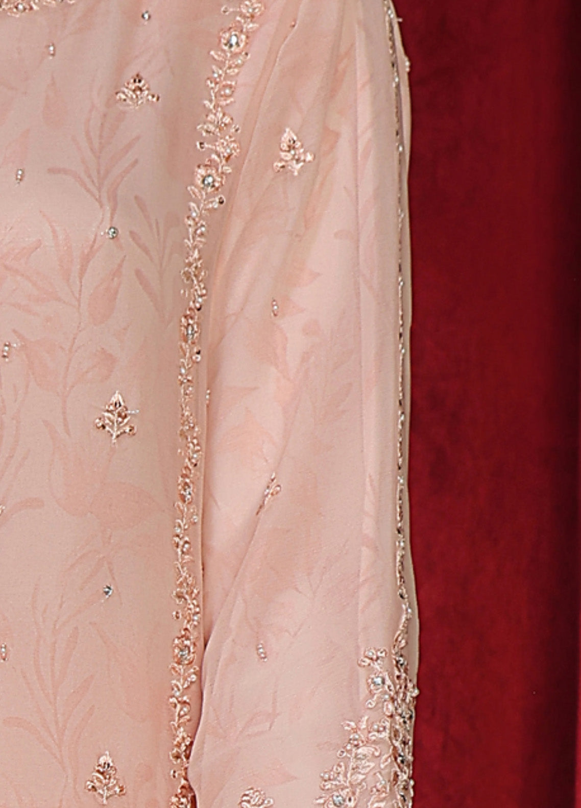 Fasaane By HZ Textile Embroidered Chiffon 3 Piece Stitched Suit HZ24F HZK-194-PCH Fasaane By HZ Textile Embroidered Chiffon 3 Piece Stitched Suit HZ24F HZK-194-PCH