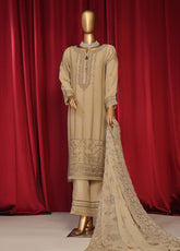 Fasaane By HZ Textile Embroidered Chiffon 3 Piece Stitched Suit HZ24F HZK-195-BGE
