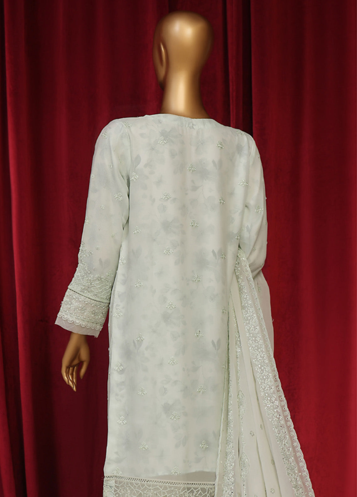 Fasaane By HZ Textile Embroidered Chiffon 3 Piece Stitched Suit HZ24F HZK-196-PLGR Fasaane By HZ Textile Embroidered Chiffon 3 Piece Stitched Suit HZ24F HZK-196-PLGR