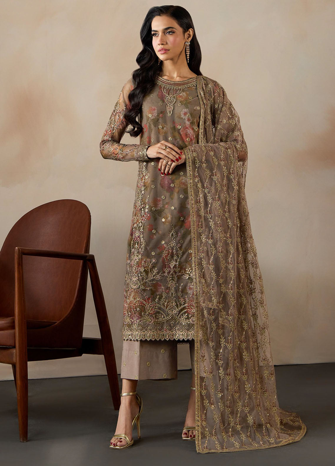 Fasana By Zarif Embroidered Net 3 Piece Unstitched Suit ZF26FP&E D-ZRF-PE-02 DILAAB Fasana By Zarif Embroidered Net 3 Piece Unstitched Suit ZF26FP&E D-ZRF-PE-02 DILAAB