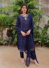 Fasana-E-Ishq By Rangeen Embroidered Chiffon 3 Piece Stitched Suit RN25FEI D-JAHANARA