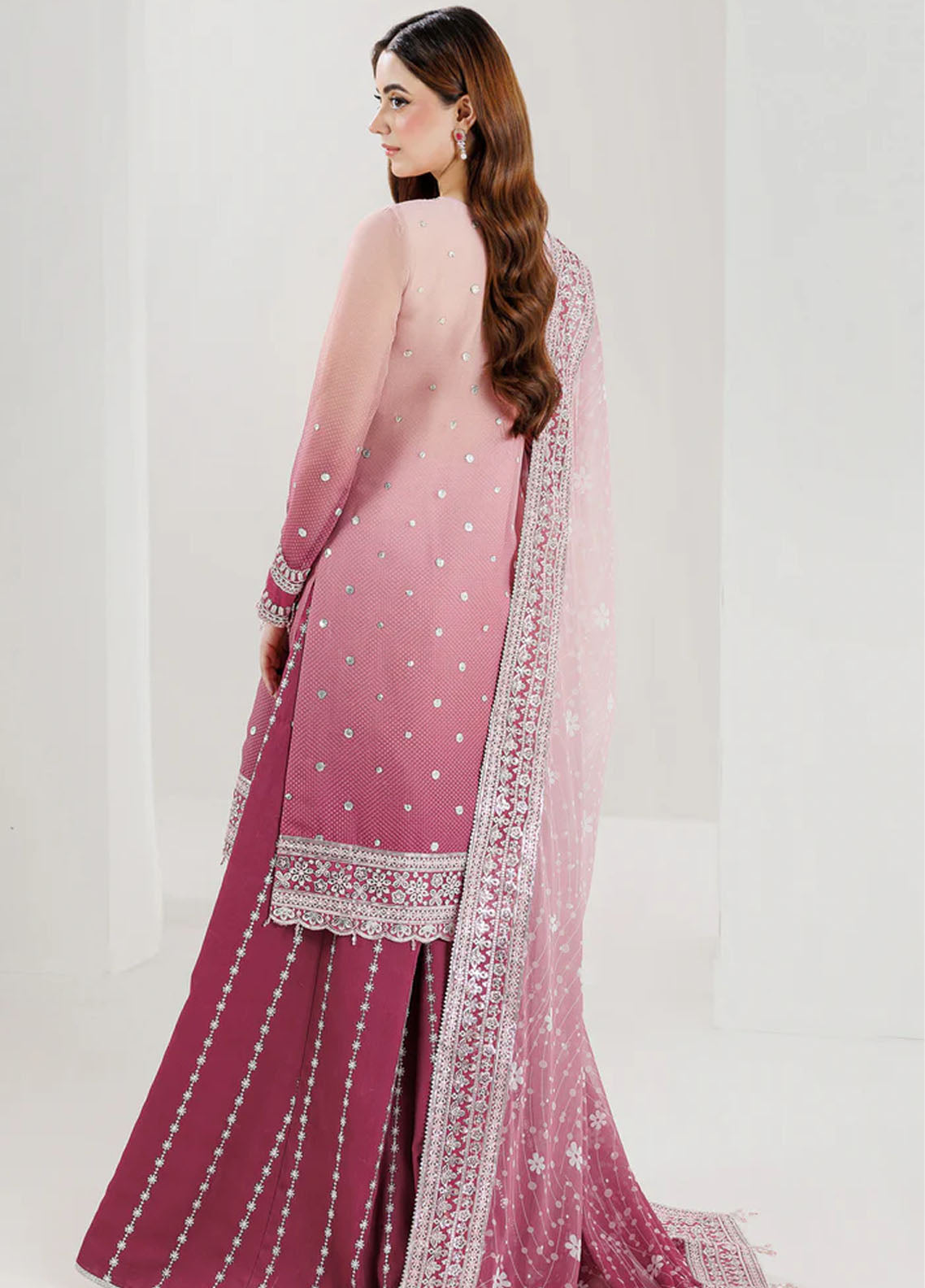 Fiorella By Farasha Embroidered Chiffon 3 Piece Unstitched Suit FSH26FF D-02 ROSETTE BLUSH Fiorella By Farasha Embroidered Chiffon 3 Piece Unstitched Suit FSH26FF D-02 ROSETTE BLUSH