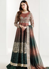 Fiorella By Farasha Embroidered Chiffon 3 Piece Unstitched Suit FSH26FF D-03 RUSTIC GLOW