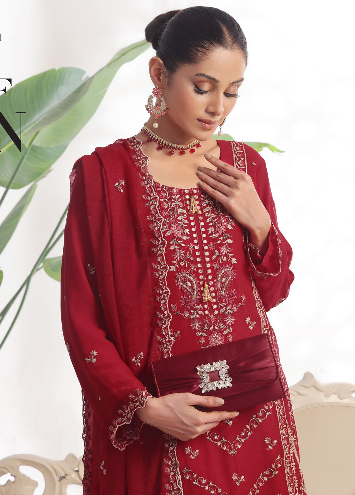 Fleur By Soghat Creation Embroidered Chiffon 3 Piece Unstitched Suit SC25FV2 D-03 Fleur By Soghat Creation Embroidered Chiffon 3 Piece Unstitched Suit SC25FV2 D-03