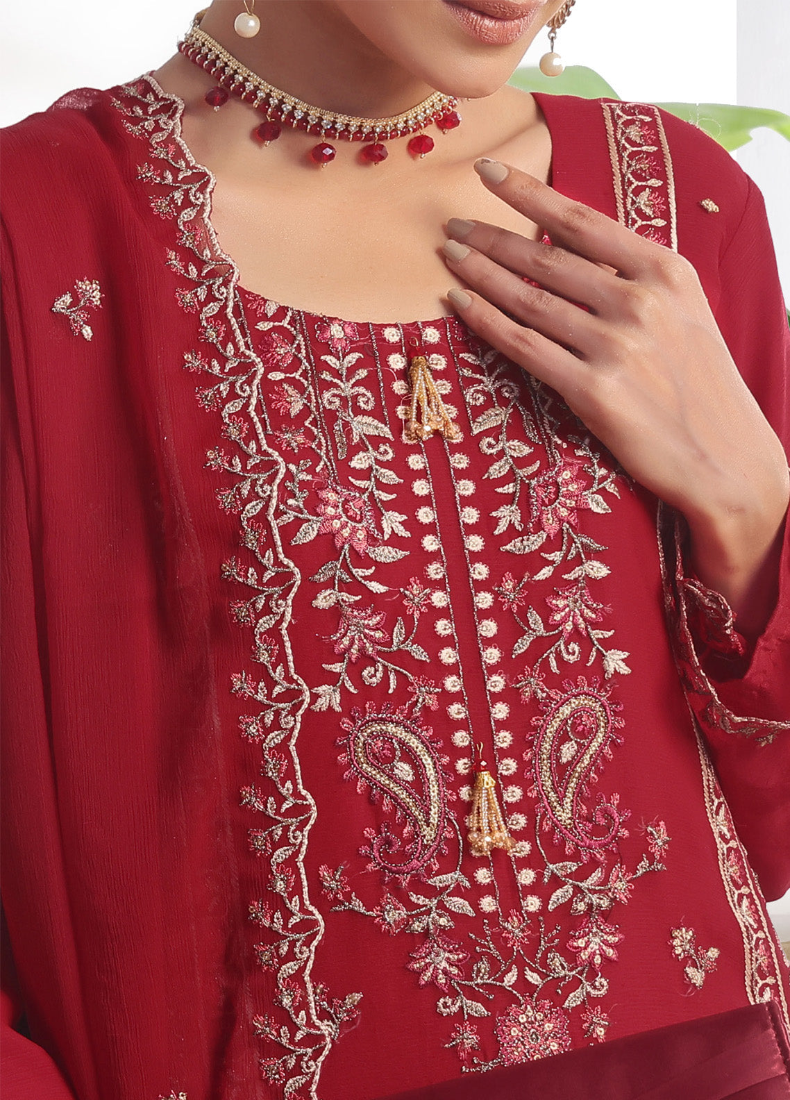 Fleur By Soghat Creation Embroidered Chiffon 3 Piece Unstitched Suit SC25FV2 D-03 Fleur By Soghat Creation Embroidered Chiffon 3 Piece Unstitched Suit SC25FV2 D-03