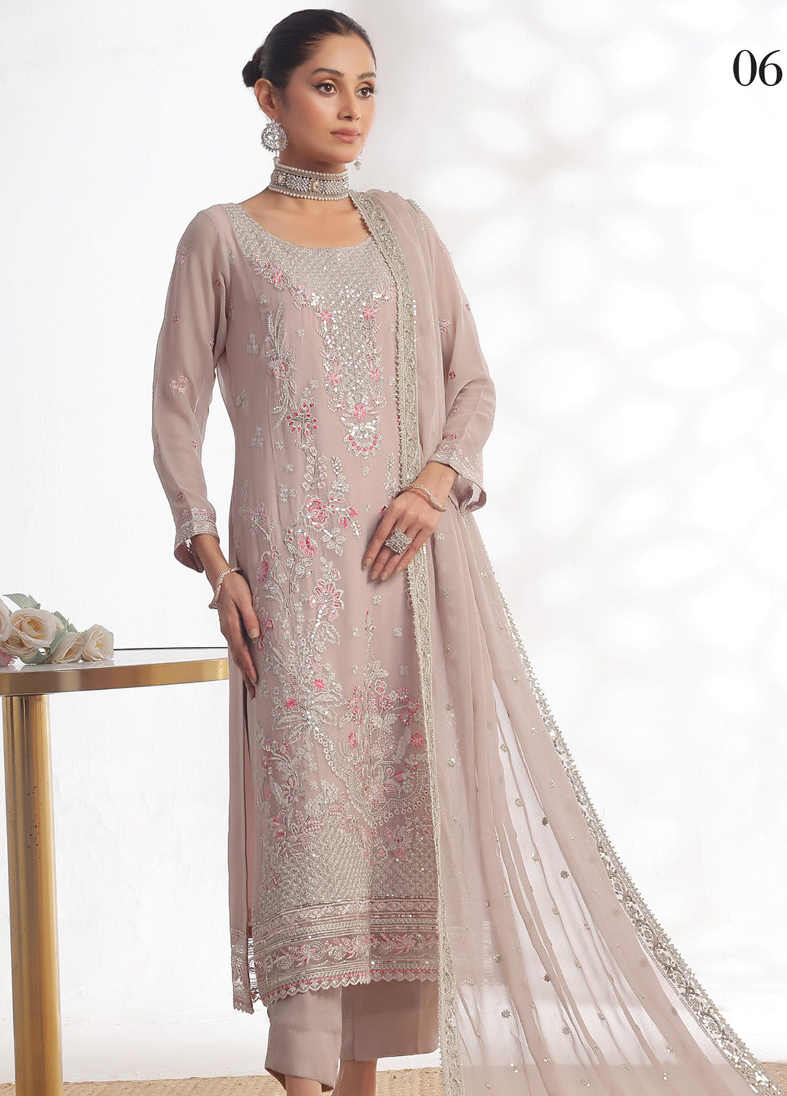 Fleur By Soghat Creation Embroidered Chiffon 3 Piece Unstitched Suit SC25FV2 D-06 Fleur By Soghat Creation Embroidered Chiffon 3 Piece Unstitched Suit SC25FV2 D-06