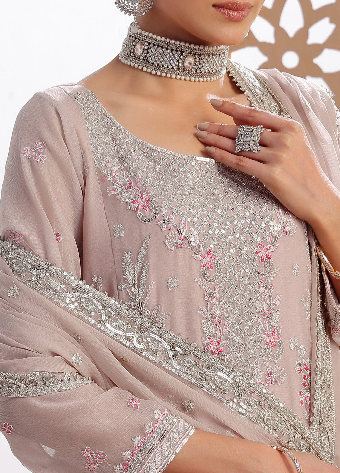 Fleur By Soghat Creation Embroidered Chiffon 3 Piece Unstitched Suit SC25FV2 D-06 Fleur By Soghat Creation Embroidered Chiffon 3 Piece Unstitched Suit SC25FV2 D-06