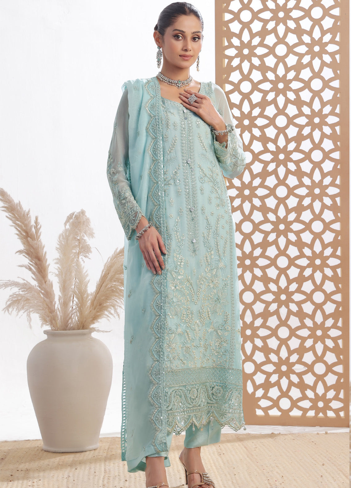 Fleur By Soghat Creation Embroidered Chiffon 3 Piece Unstitched Suit SC25FV2 D-08 Fleur By Soghat Creation Embroidered Chiffon 3 Piece Unstitched Suit SC25FV2 D-08