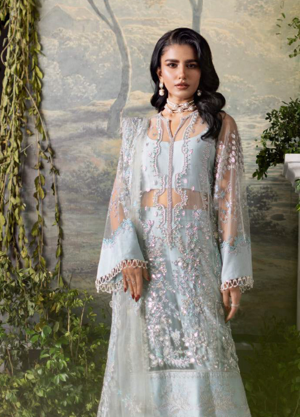 Fleurie By Saad Shaikh Embroidered Net 3 Piece Unstitched Suit SSK25FV3 D-1003 STELLA Fleurie By Saad Shaikh Embroidered Net 3 Piece Unstitched Suit SSK25FV3 D-1003 STELLA