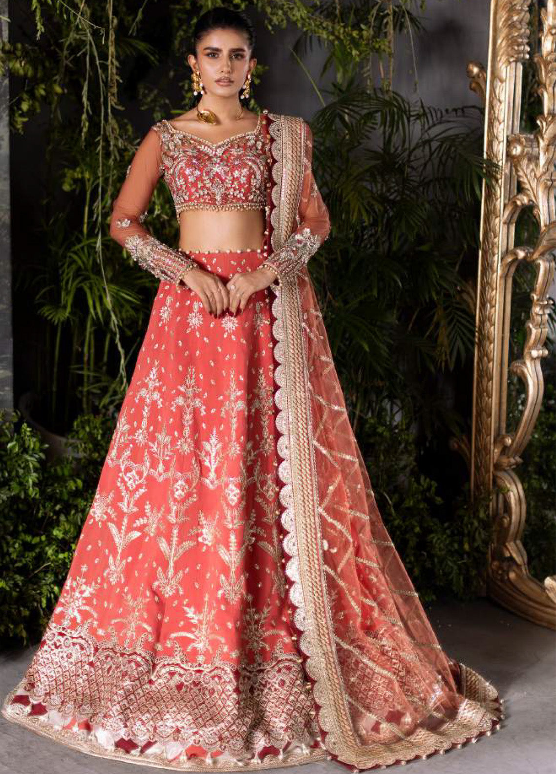 Fleurie By Saad Shaikh Embroidered Net 3 Piece Unstitched Suit SSK25FV3 D-1004 EMBER ROSE Fleurie By Saad Shaikh Embroidered Net 3 Piece Unstitched Suit SSK25FV3 D-1004 EMBER ROSE