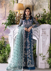 Fleurie By Saad Shaikh Embroidered Organza 3 Piece Unstitched Suit SSK25FV3 D-1001 LIVIA