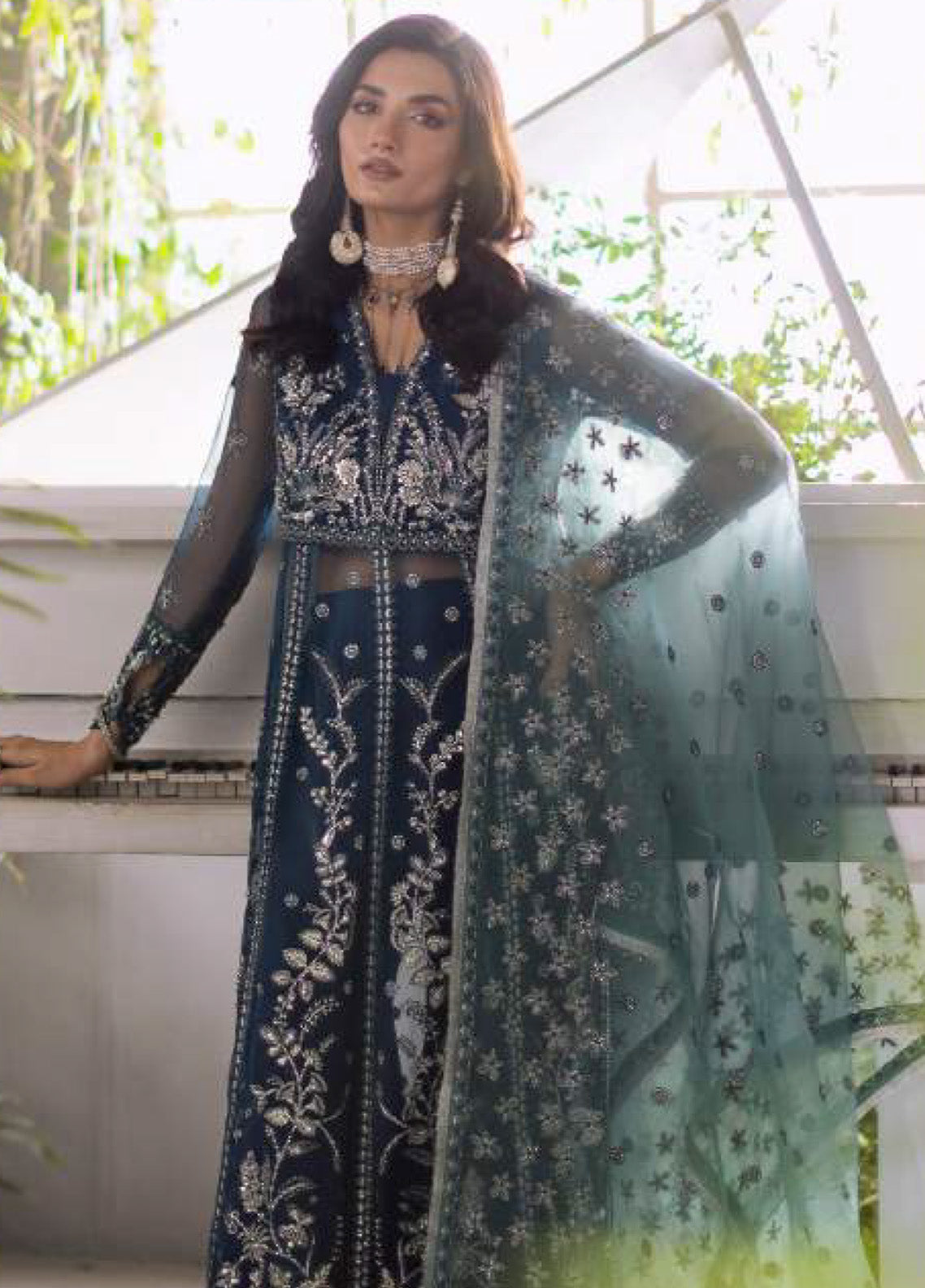 Fleurie By Saad Shaikh Embroidered Organza 3 Piece Unstitched Suit SSK25FV3 D-1001 LIVIA Fleurie By Saad Shaikh Embroidered Organza 3 Piece Unstitched Suit SSK25FV3 D-1001 LIVIA