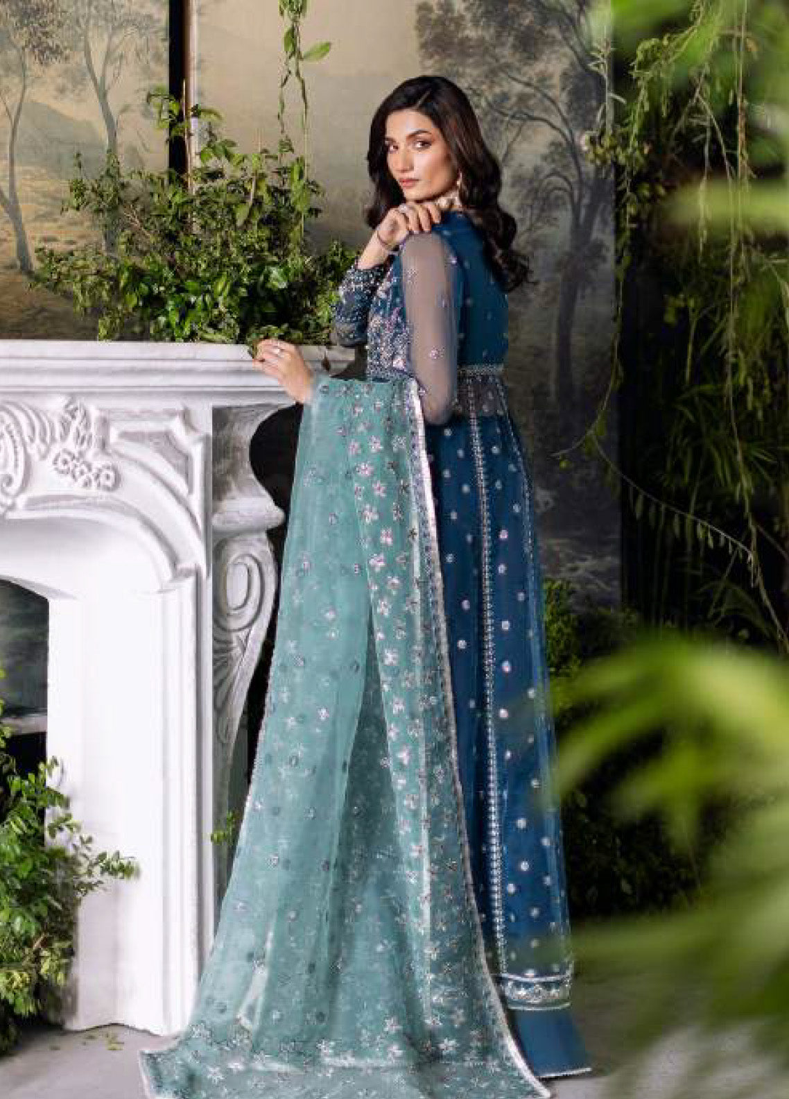 Fleurie By Saad Shaikh Embroidered Organza 3 Piece Unstitched Suit SSK25FV3 D-1001 LIVIA Fleurie By Saad Shaikh Embroidered Organza 3 Piece Unstitched Suit SSK25FV3 D-1001 LIVIA