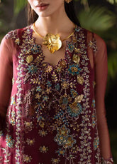 Fleurie By Saad Shaikh Embroidered Organza 3 Piece Unstitched Suit SSK25FV3 D-1006 REGINA