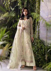 Fleurie By Saad Shaikh Embroidered Organza 3 Piece Unstitched Suit SSK25FV3 D-1007 LUNA