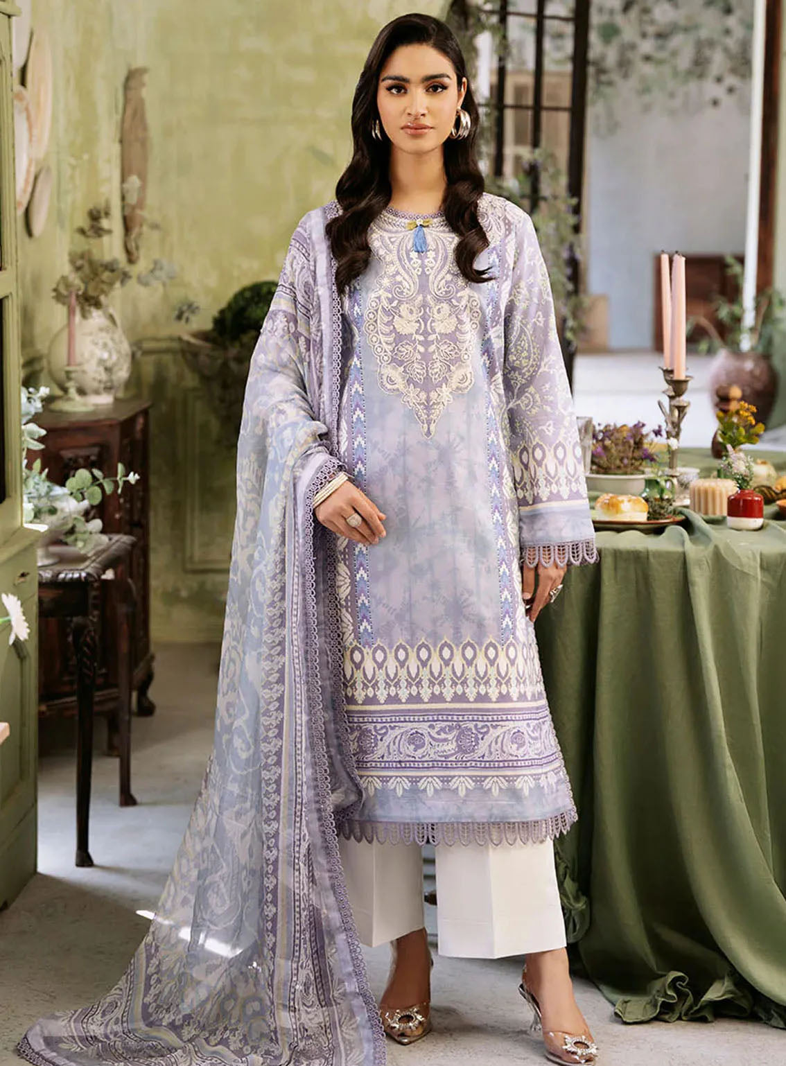Flora By Roheenaz Embroidered Lawn 3 Piece Unstitched Suit RNZ24F RNP-02B LUMINA Flora By Roheenaz Embroidered Lawn 3 Piece Unstitched Suit RNZ24F RNP-02B LUMINA