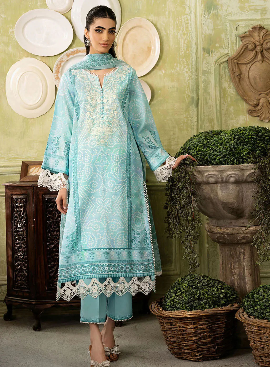 Flora By Roheenaz Embroidered Lawn 3 Piece Unstitched Suit RNZ24F RNP-03B MIRAGE Flora By Roheenaz Embroidered Lawn 3 Piece Unstitched Suit RNZ24F RNP-03B MIRAGE