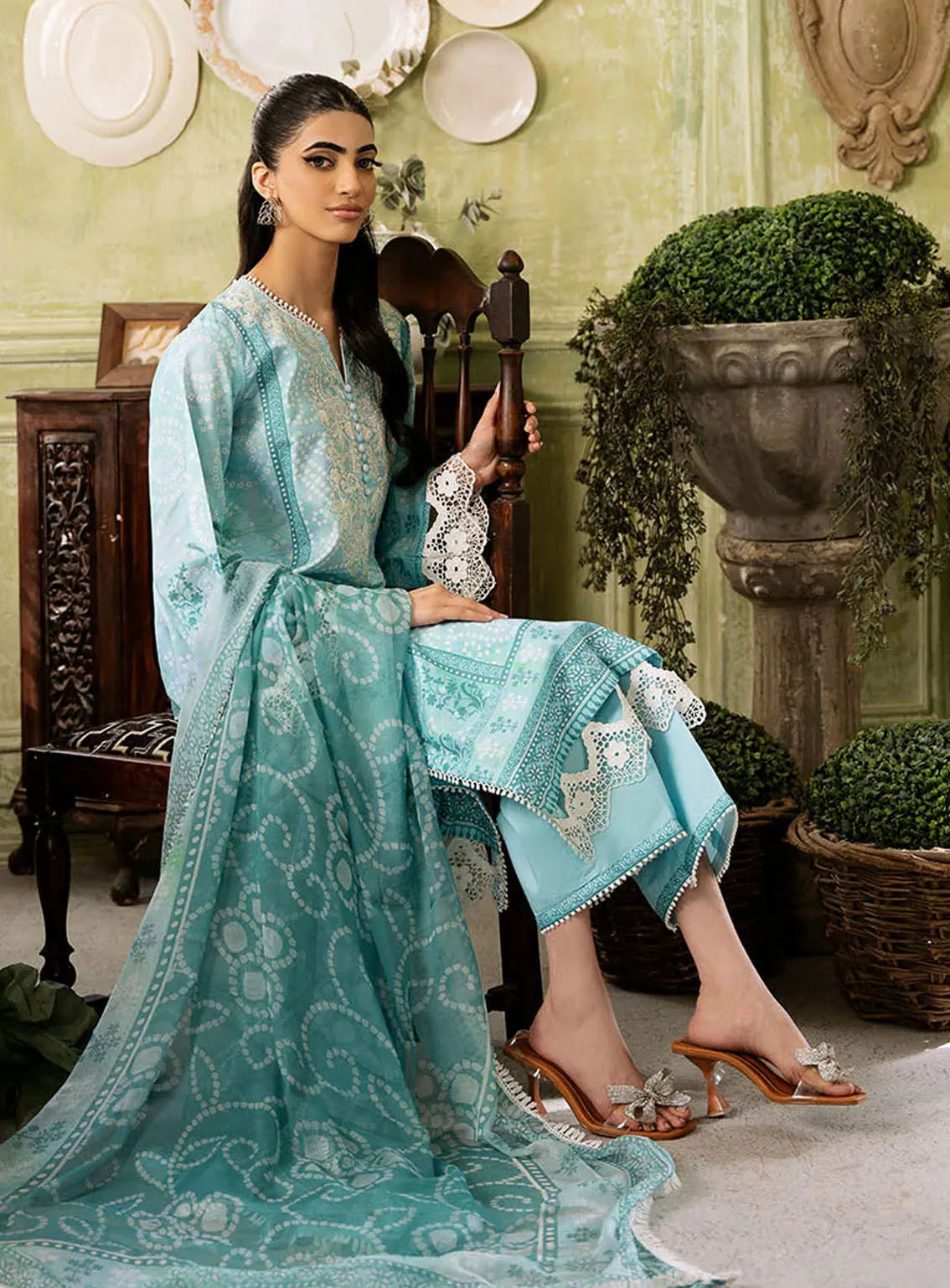 Flora By Roheenaz Embroidered Lawn 3 Piece Unstitched Suit RNZ24F RNP-03B MIRAGE Flora By Roheenaz Embroidered Lawn 3 Piece Unstitched Suit RNZ24F RNP-03B MIRAGE