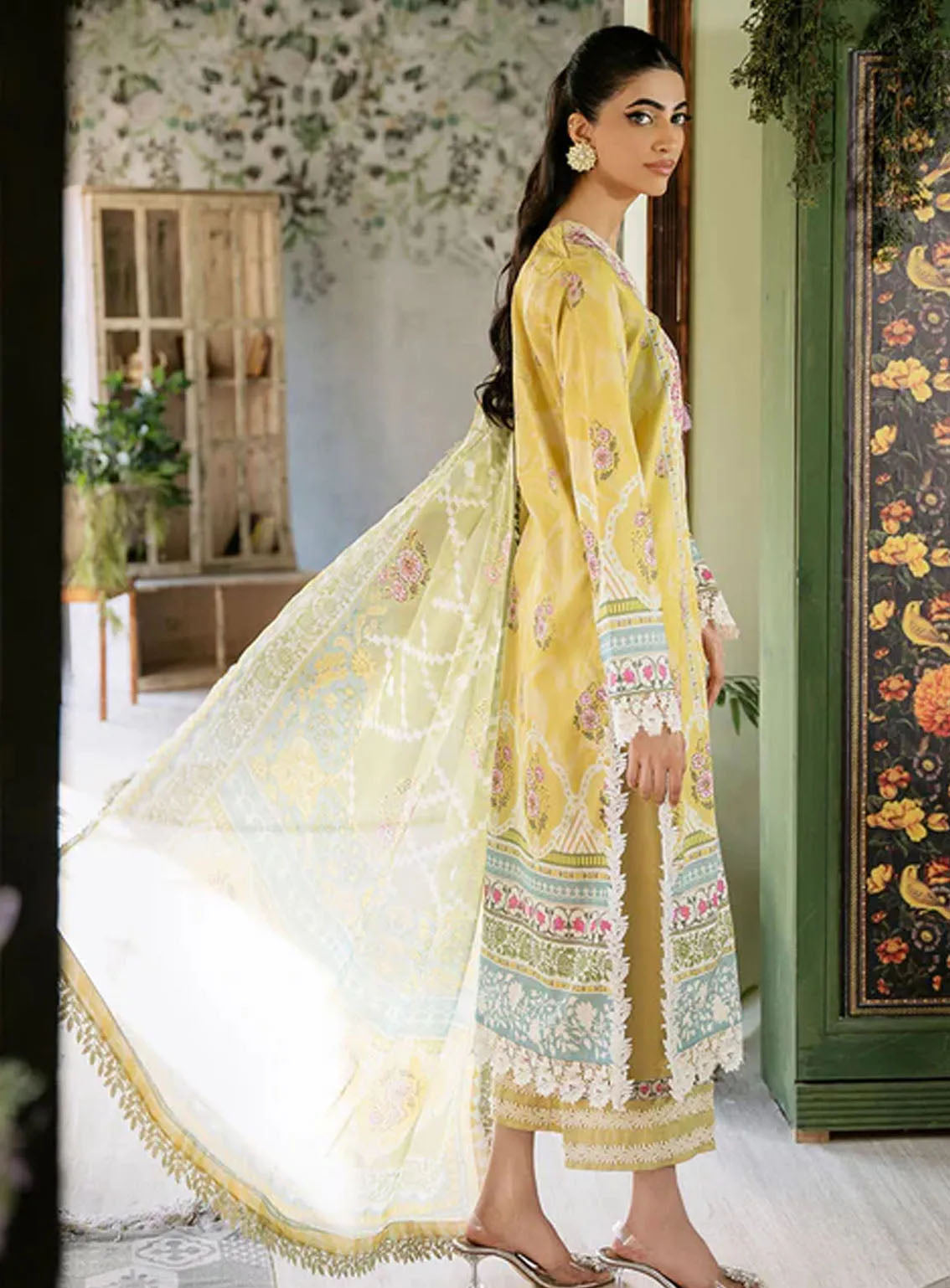 Flora By Roheenaz Embroidered Lawn 3 Piece Unstitched Suit RNZ24F RNP-07B MYSTIQUE Flora By Roheenaz Embroidered Lawn 3 Piece Unstitched Suit RNZ24F RNP-07B MYSTIQUE