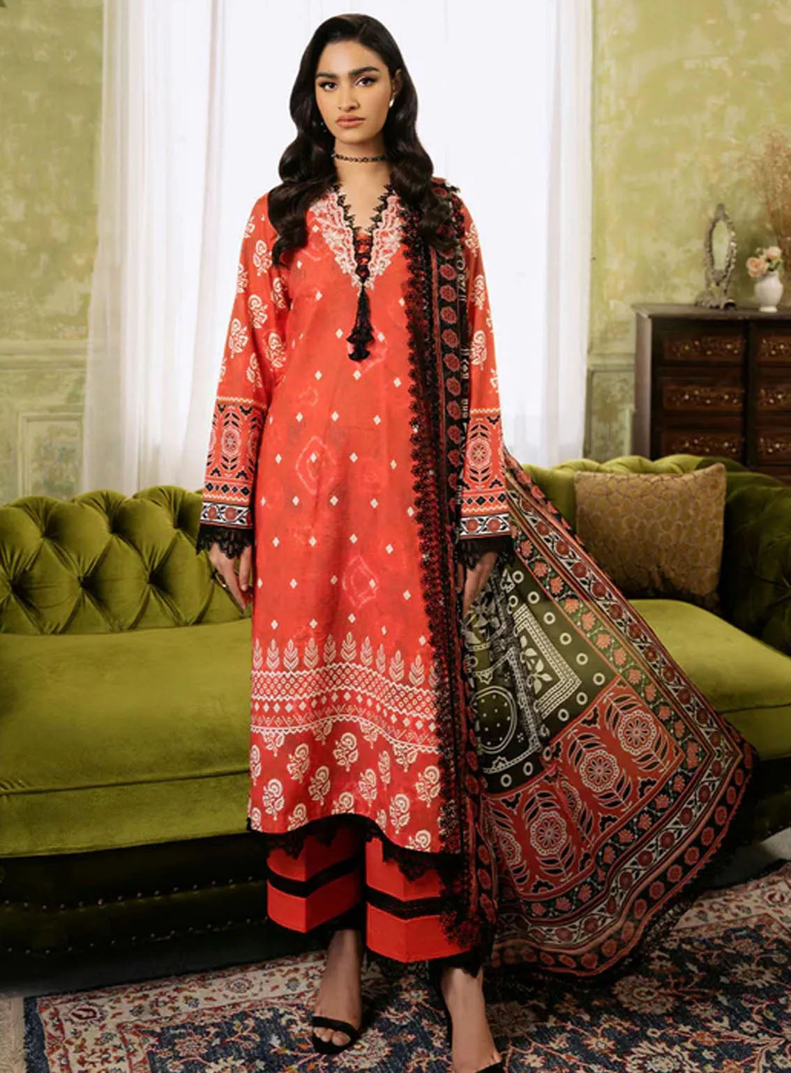 Flora By Roheenaz Embroidered Lawn 3 Piece Unstitched Suit RNZ24F RNP-08A SOLSTICE Flora By Roheenaz Embroidered Lawn 3 Piece Unstitched Suit RNZ24F RNP-08A SOLSTICE