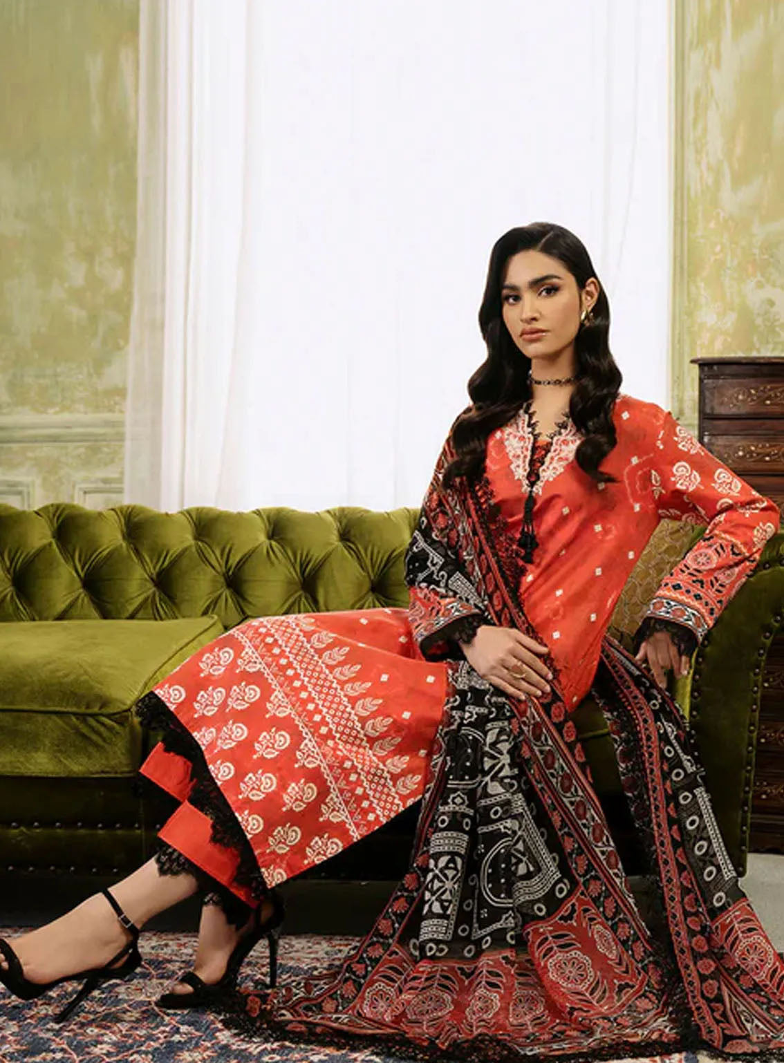 Flora By Roheenaz Embroidered Lawn 3 Piece Unstitched Suit RNZ24F RNP-08A SOLSTICE Flora By Roheenaz Embroidered Lawn 3 Piece Unstitched Suit RNZ24F RNP-08A SOLSTICE