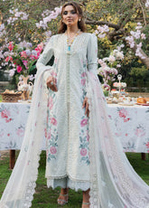 Flora By Zevk Embroidered Lawn 3 Piece Unstitched Suit ZBP25FFL D-JASMINE