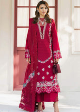 Flora By Zevk Embroidered Lawn 3 Piece Unstitched Suit ZBP25FFL D-ZINNIA